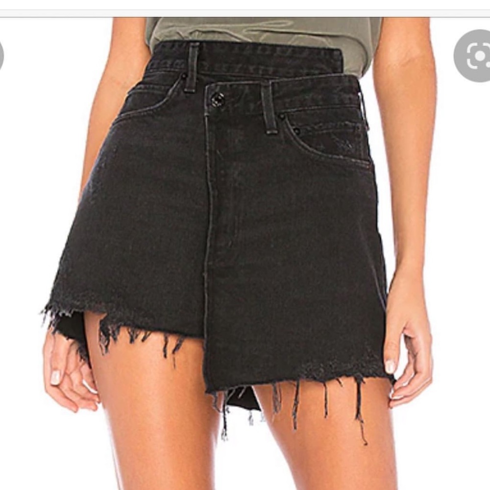 Agolde Denim Criss Cross Skirt
